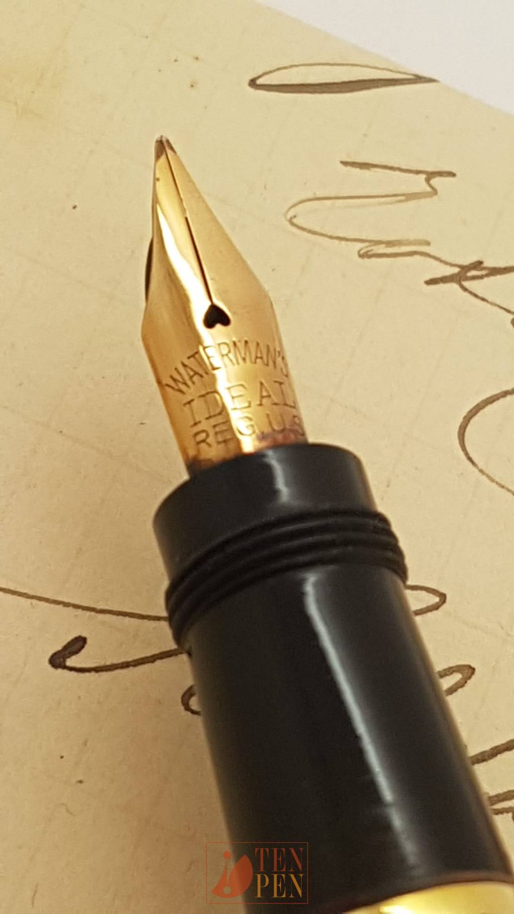 RARE WATERMAN 42 WITH UNUSUAl 18 KR ITALIAN OVERLAY | Tenpen - By